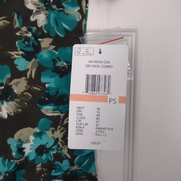 Gloria Vanderbilt Floral Short Sleeve Blouse - Picture 5 of 5